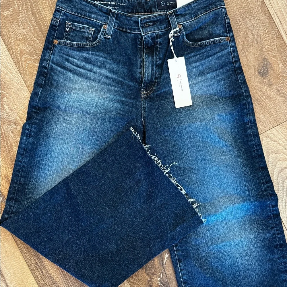 AG SAIGE WIDE LEG CROP - Picture 1 of 4